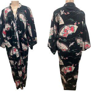 Black Floral Kimono